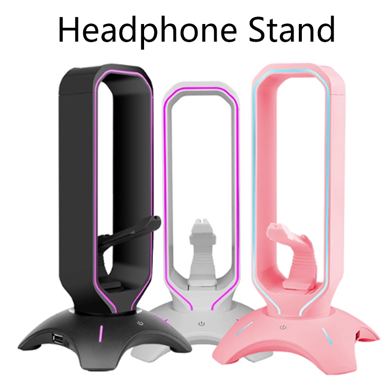 Mouse Bungee Holder - Stands Headset RGB dengan Penyangga Kabel