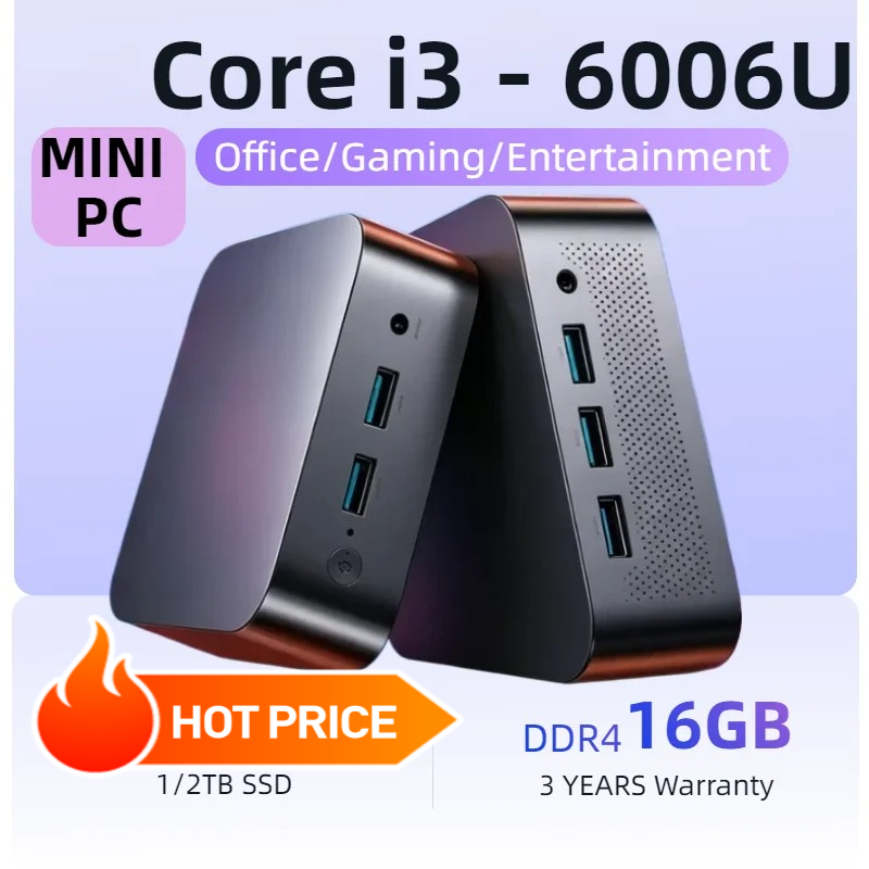Pc Gaming I3 - Mini PC Intel Core i3‑6006U RAM