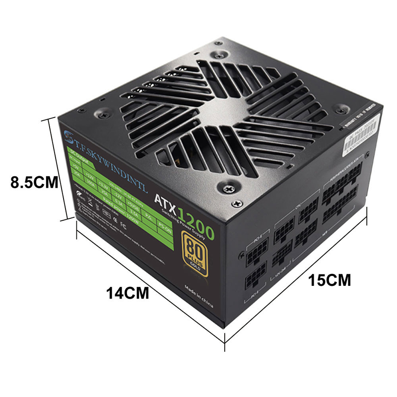 PCIE catu daya PC 5.0 1200W, P - Pc Gaming Fullset ulasan dan harga