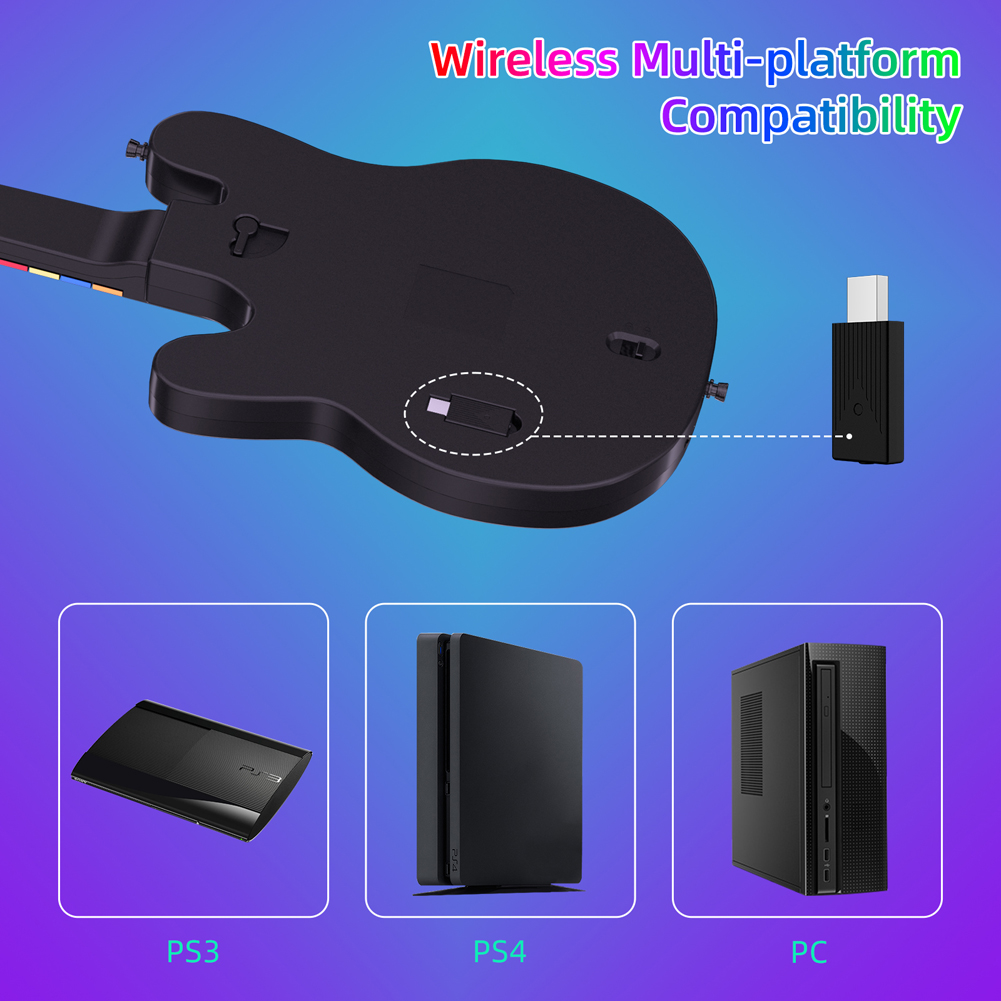 Kontroler Gitar Nirkabel 2.4G  - Joystick Pc Gaming ulasan dan harga