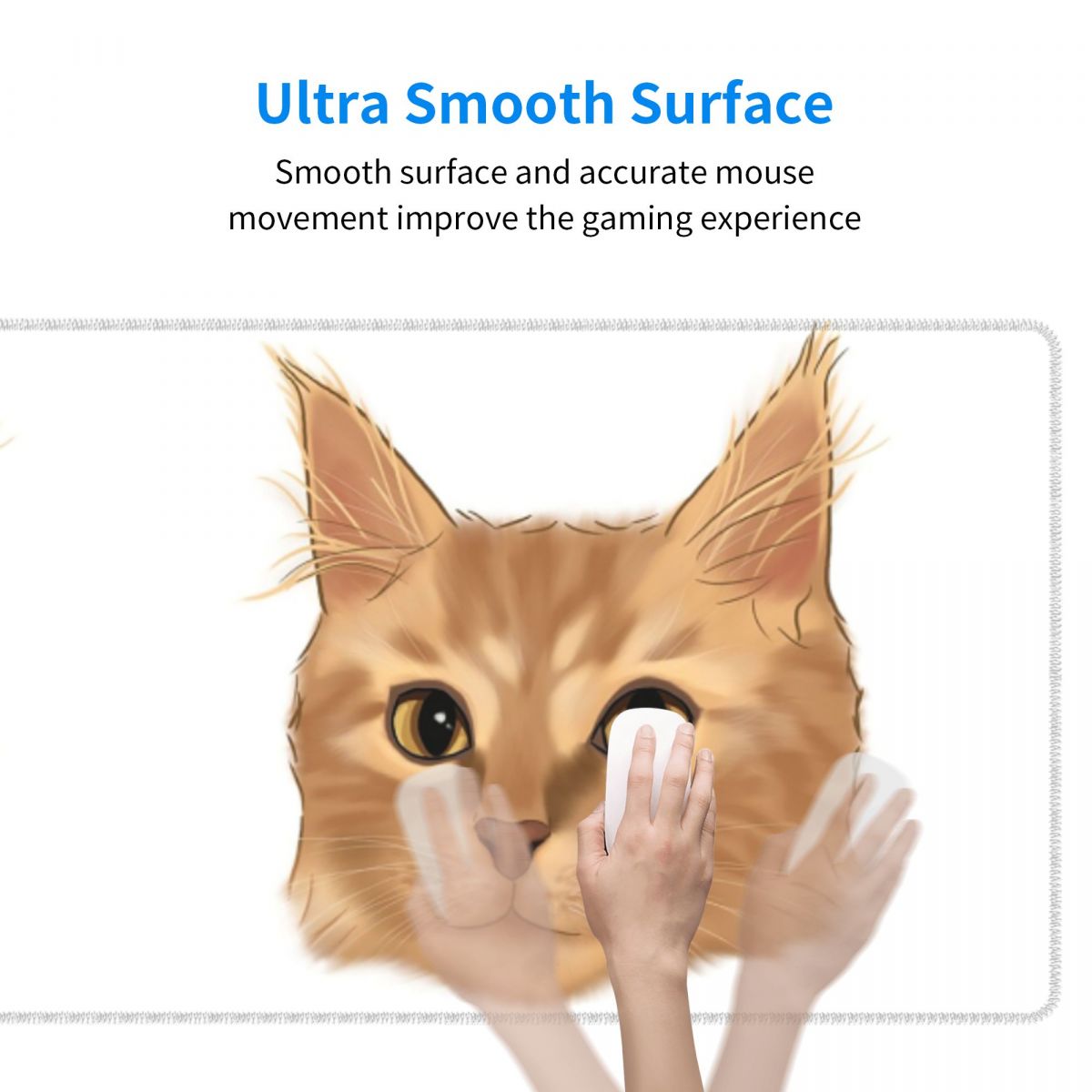 Alas Mouse Besar Motif Kucing  - Pc Gaming Orange ulasan dan harga