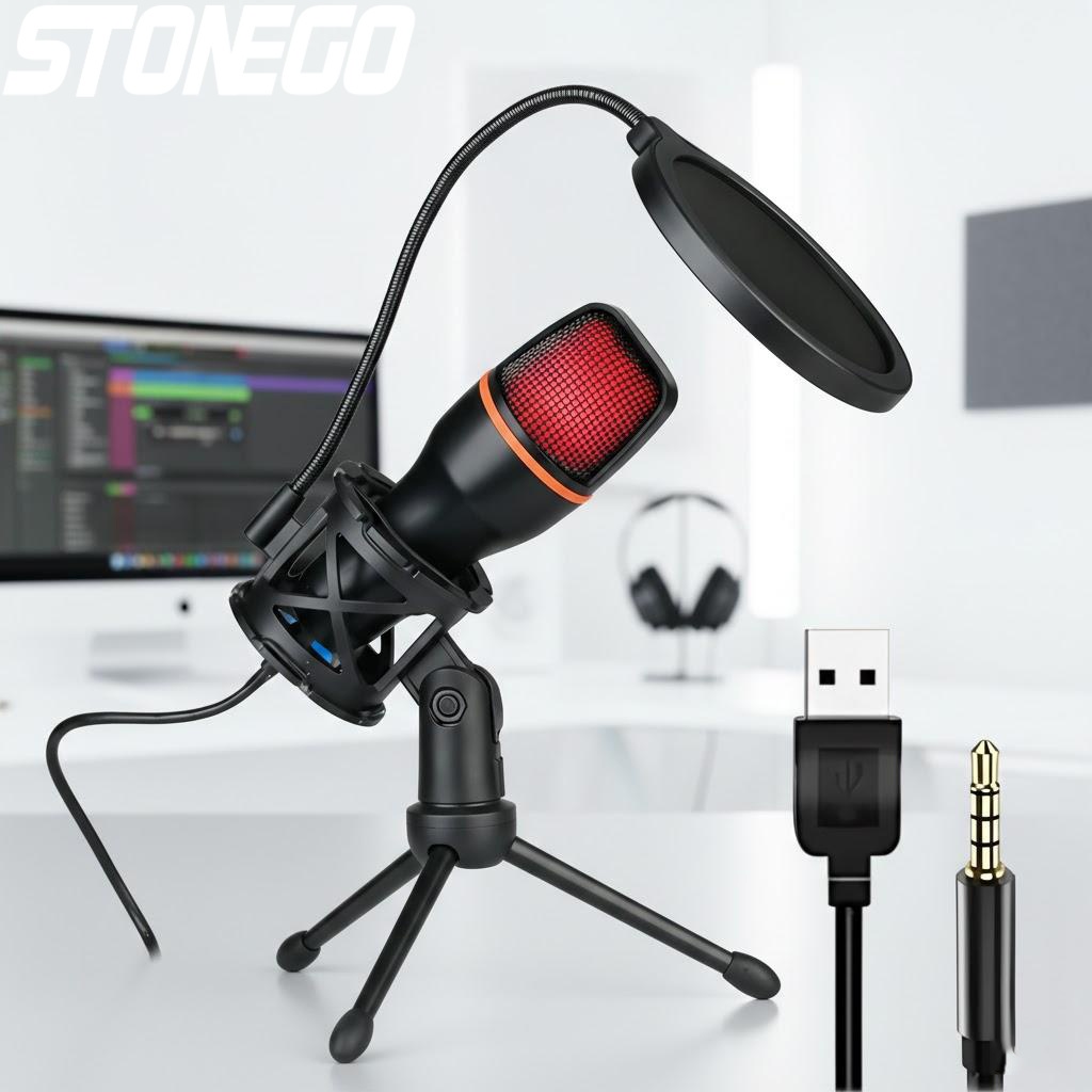 Kit Mikrofon Kondensor USB Pro - Pc Gaming Youtuber ulasan dan harga