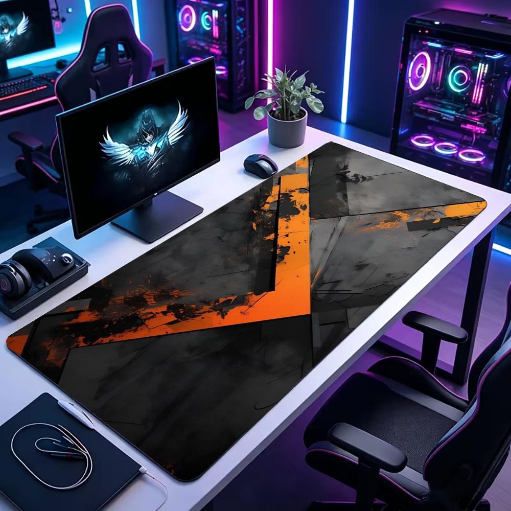 Alas Meja Besar Geometris Moti - Pc Gaming Orange ulasan dan harga