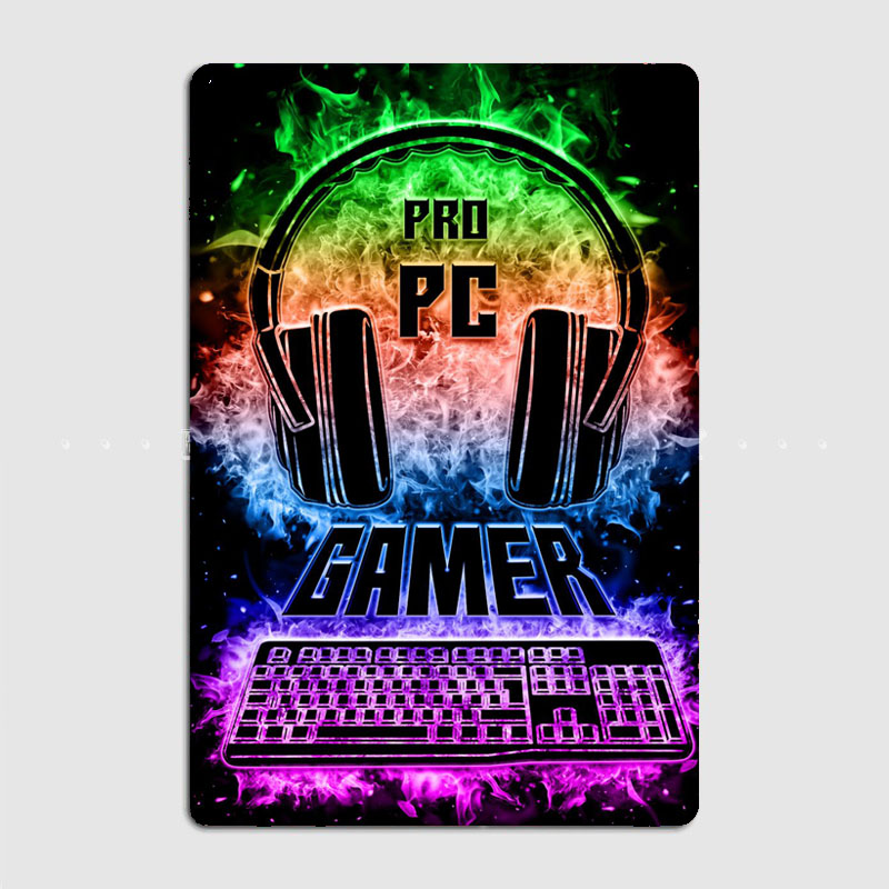 Tanda Gaming PC Poster Retro A - Pc Gaming Club ulasan dan harga