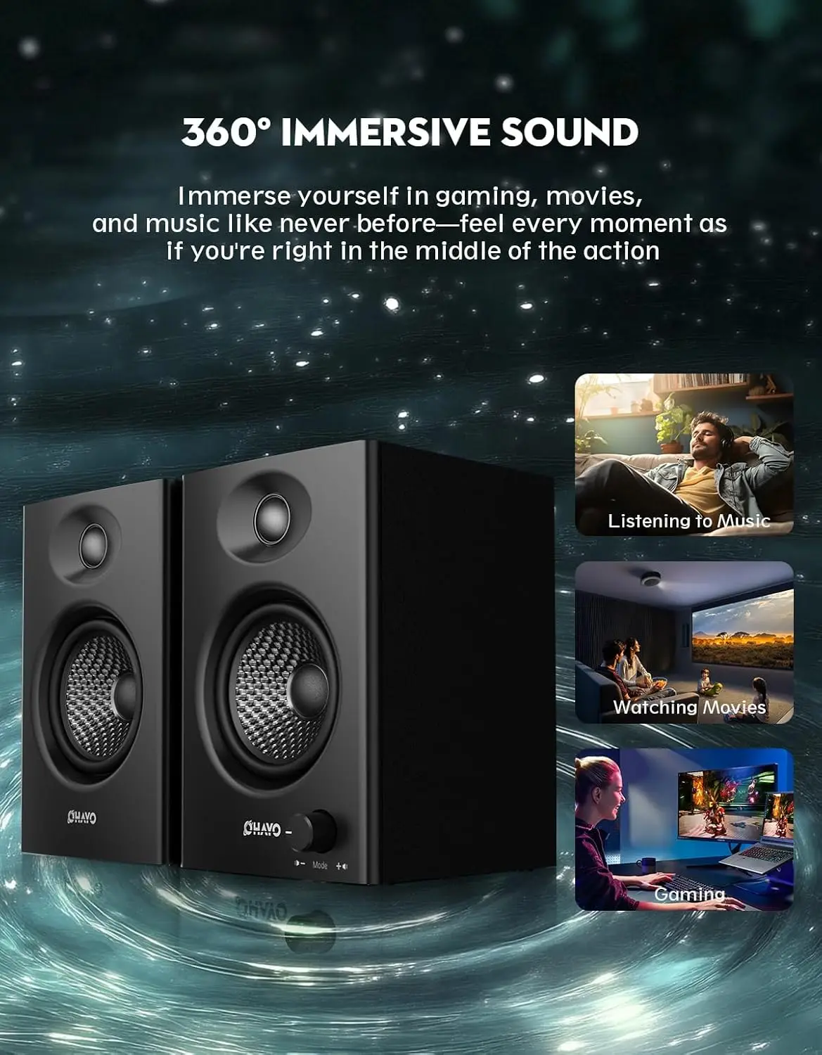 OHAYO 60W Speaker Rak Buku Akt - Pc Gaming Fullset ulasan dan harga