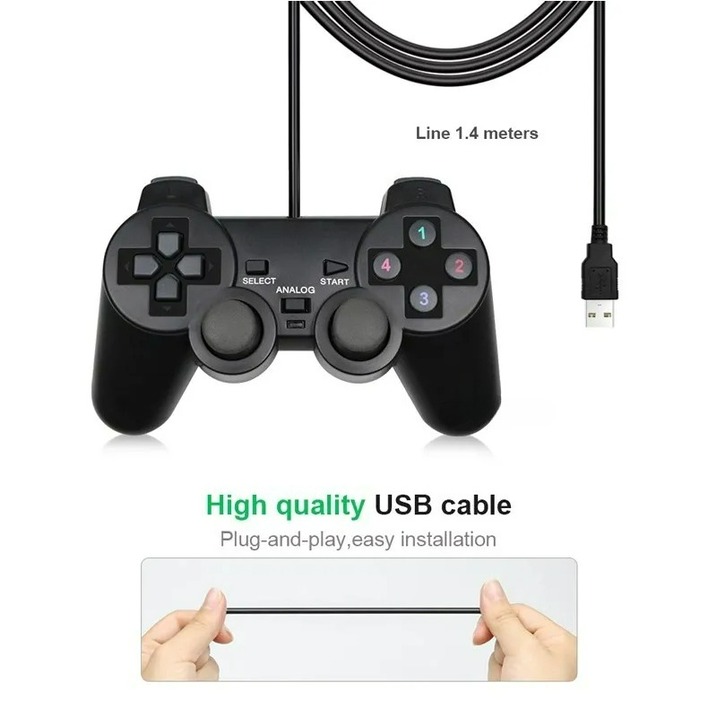 Joystick Gamepad USB Berkabel  - Joystick Pc Gaming ulasan dan harga