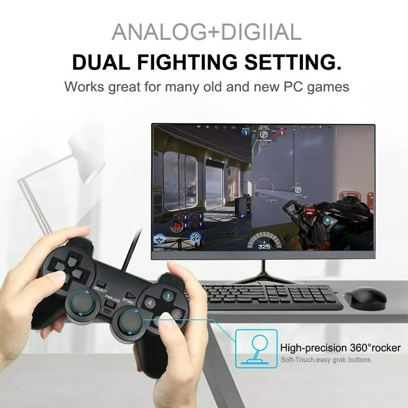 Joystick Gamepad USB Berkabel  - Joystick Pc Gaming ulasan dan harga