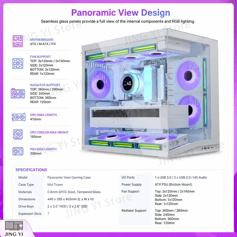 Casing PC Mid Tower Baru O11 D - Pc Gaming Itx ulasan dan harga