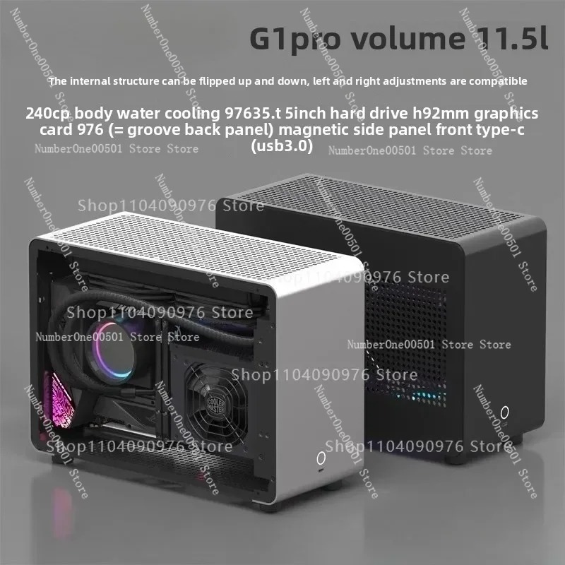 Casing Aluminium A4 ITX SFX 24 - Pc Gaming Water Cooling ulasan dan harga