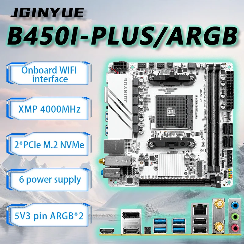 Set Motherboard JGINYUE B450 I - Pc Gaming Itx ulasan dan harga