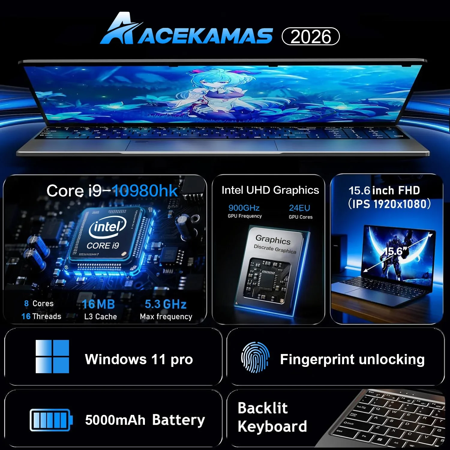 Laptop Portabel 15,6 inci, Pro - Pc Gaming I9 ulasan dan harga