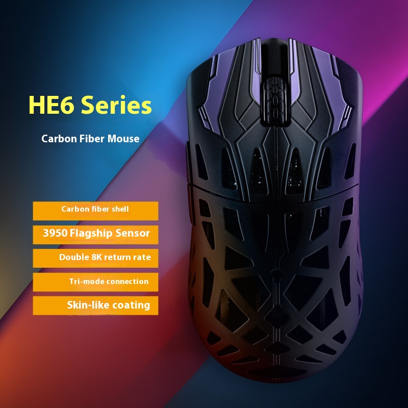 IROK HE6 Mouse Ultra Tri Mode  - Pc Gaming Cs2 ulasan dan harga